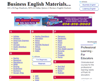 Tablet Screenshot of businessenglishmaterials.com